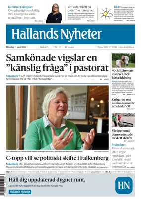 Cover of Hallands Nyheter