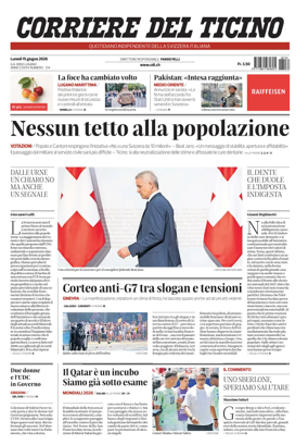 Cover of Corriere del Ticino