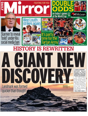 Cover of Daily Mirror (Northern Ireland)