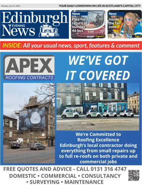 Cover of Edinburgh Evening News