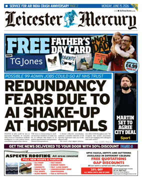 Cover of Leicester Mercury