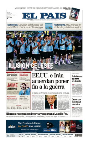 Cover of El Pais (Uruguay)