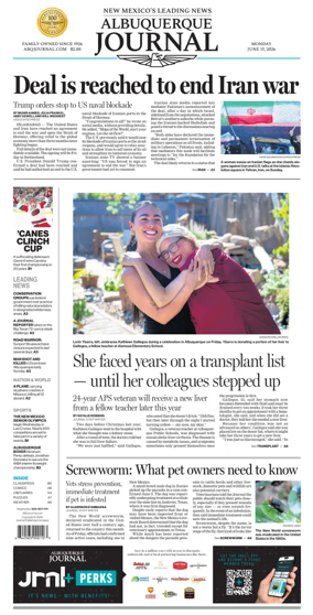 Cover of Albuquerque Journal