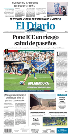 Cover of El Diario de El Paso