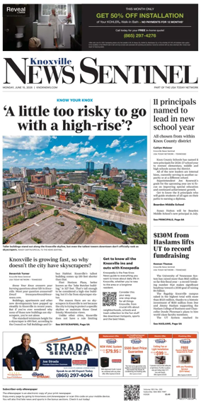 Cover of Knoxville News Sentinel