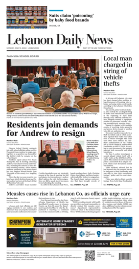 Cover of Lebanon Daily News
