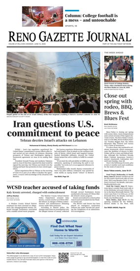 Cover of Reno Gazette Journal