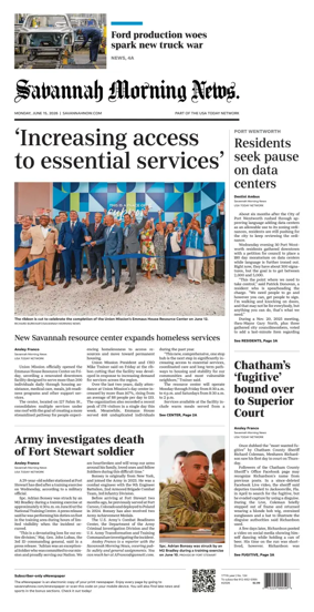 Cover of Savannah Morning News