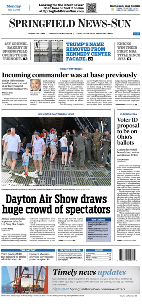 Cover of Springfield News-Sun