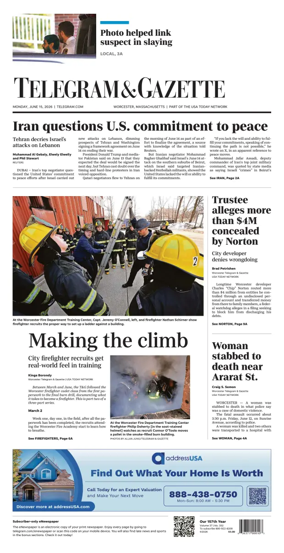 Cover of Telegram & Gazette
