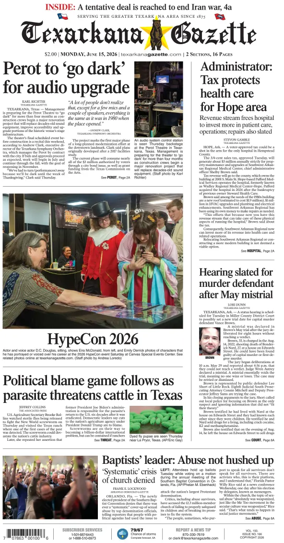 Cover of Texarkana Gazette