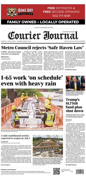 Cover of The Courier-Journal (Louisville)