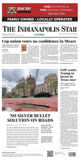 Cover of The Indianapolis Star
