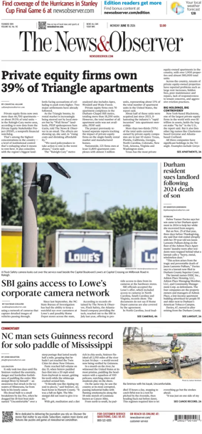 Cover of The News & Observer