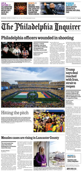 Cover of The Philadelphia Inquirer (South Jersey edition)