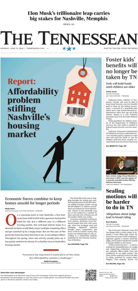 Cover of The Tennessean