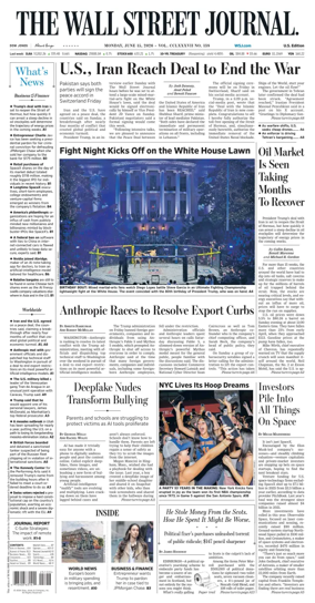 Cover of The Wall Street Journal