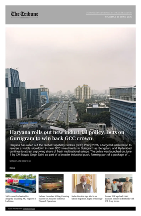 Cover of Tribune India - Compiled Edition