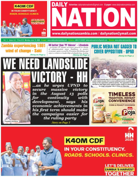 Cover of Daily Nation Newspaper