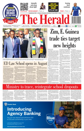 Cover of The Herald (Zimbabwe)