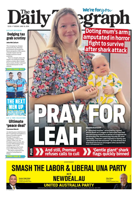 Cover of The Daily Telegraph (Sydney)