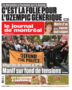 Cover of Le Journal de Montreal