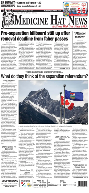Cover of Medicine Hat News