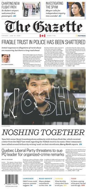 Cover of Montreal Gazette