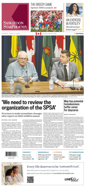 Cover of Saskatoon StarPhoenix