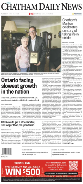 Cover of The Chatham Daily News
