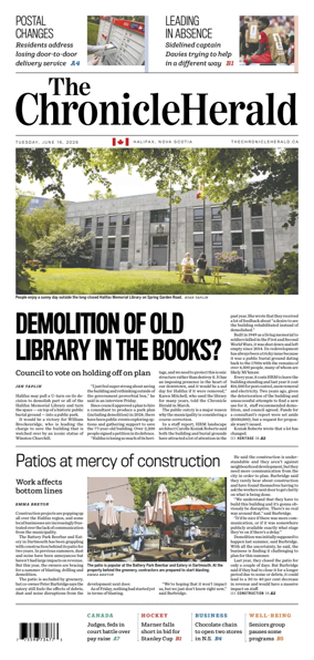 Cover of The Chronicle Herald (Provincial)