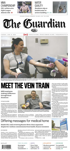 Cover of The Guardian (Charlottetown)