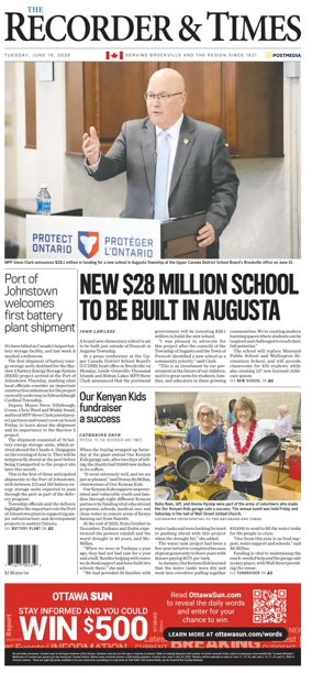 Cover of The Recorder & Times (Brockville)