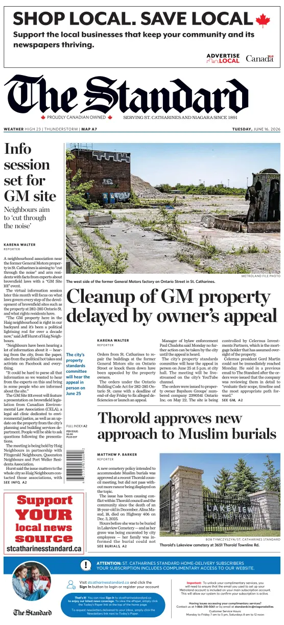 Cover of The Standard (St. Catharines)