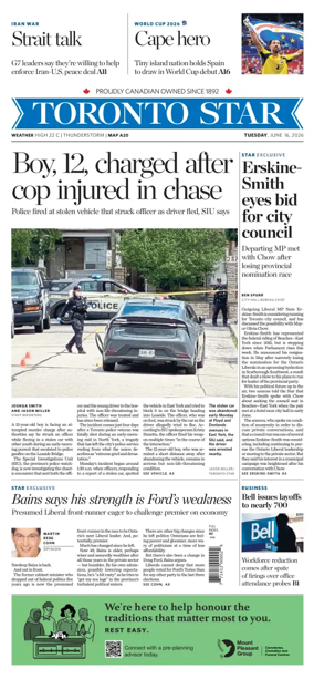 Cover of Toronto Star