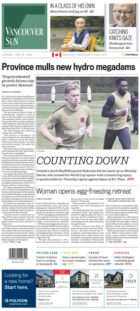 Cover of Vancouver Sun
