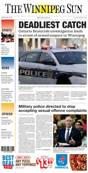 Cover of Winnipeg Sun