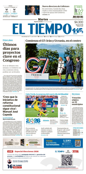 Cover of El Tiempo (Bogota)