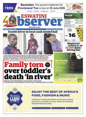 Cover of Eswatini Observer