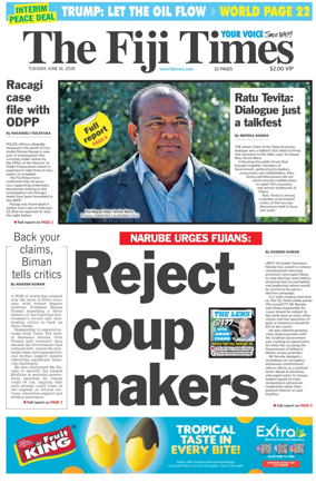 Cover of The Fiji Times