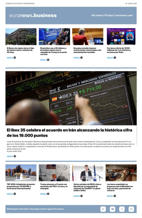 Cover of Euronews Business (Spanish) Compiled Edition
