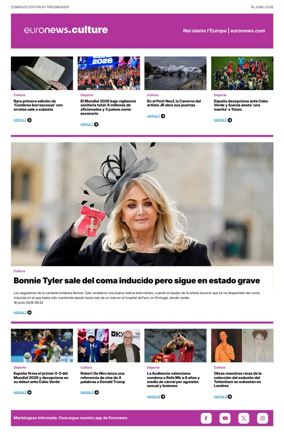 Cover of Euronews Culture and Sport (Spanish) Compiled Edition