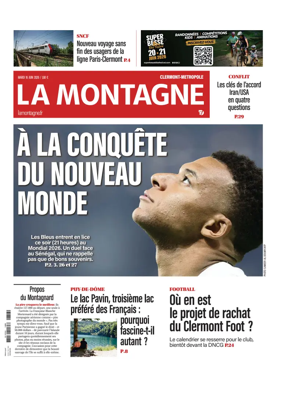 Cover of La Montagne (Clermont-Metropole)