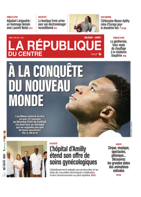 Cover of La Republique du Centre (Orleans - Loiret))