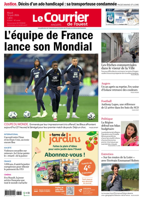 Cover of Le Courrier de l’Ouest (Angers)