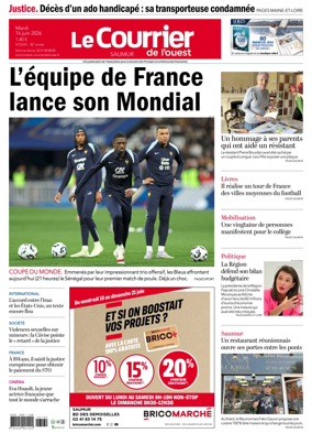 Cover of Le Courrier de l’Ouest (Saumur)