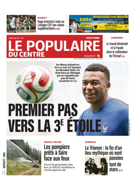 Cover of Le Populaire du Centre (Haute-Vienne)