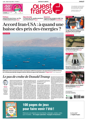 Cover of Ouest France (Cholet)