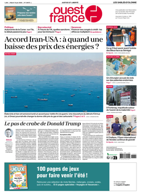 Cover of Ouest France (Les Sables-d'Olonne)