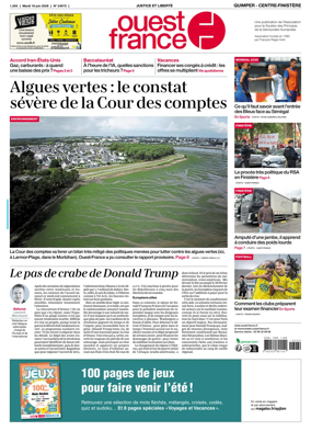 Cover of Ouest-France (Quimper Centre-Finistere)